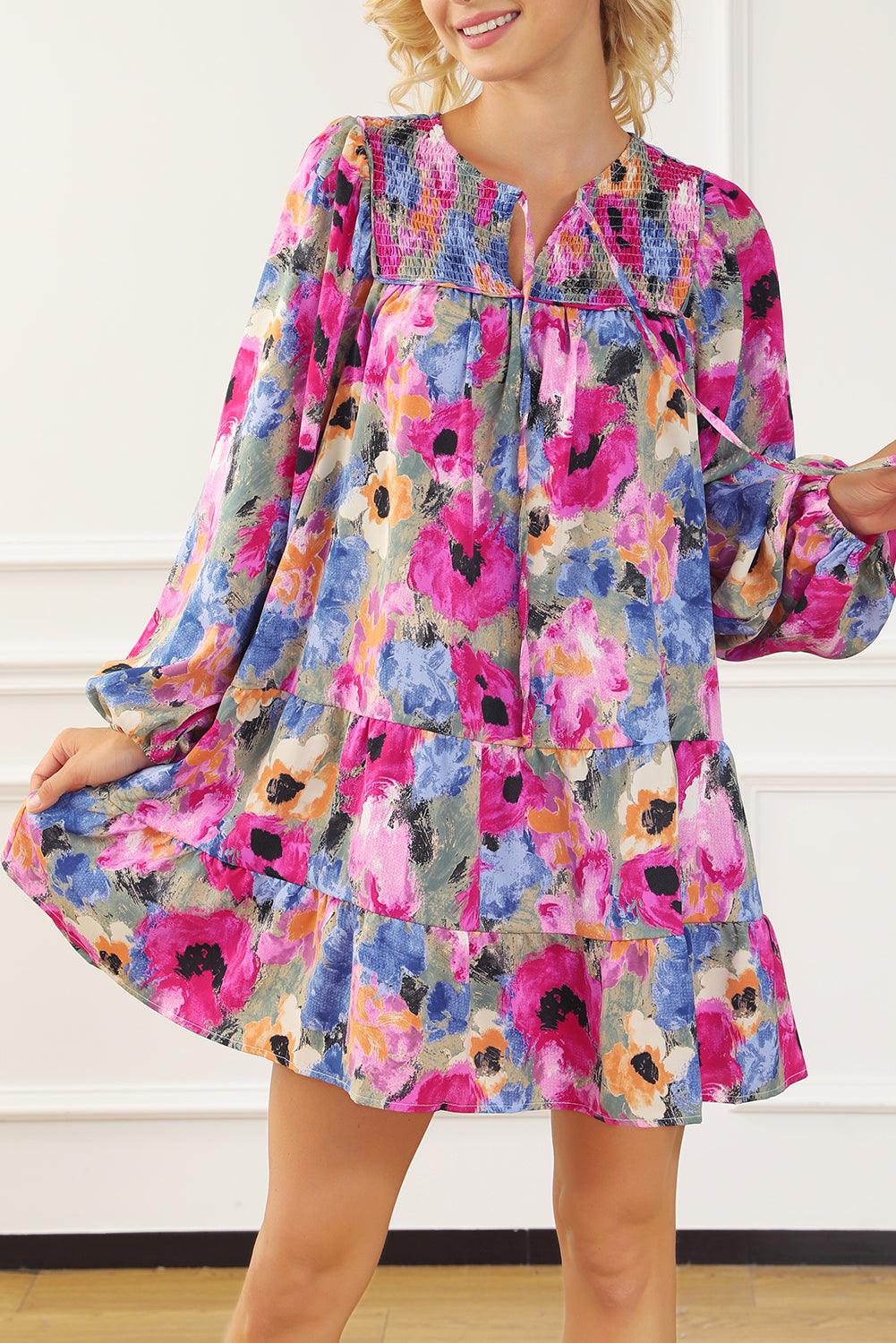 Robe à Manches Bouffantes et Col Lavallière - Robesboutique