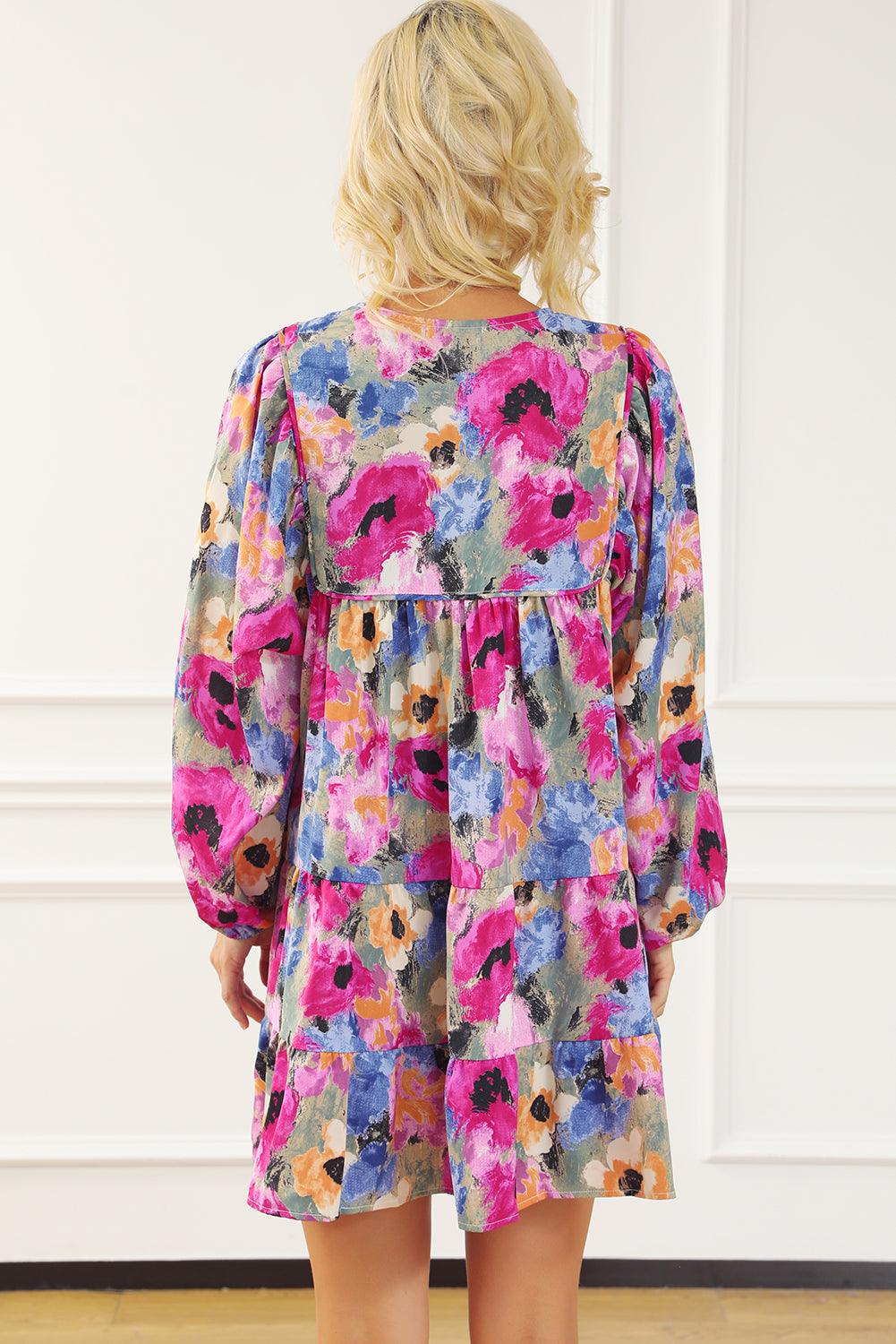 Robe à Manches Bouffantes et Col Lavallière - Robesboutique