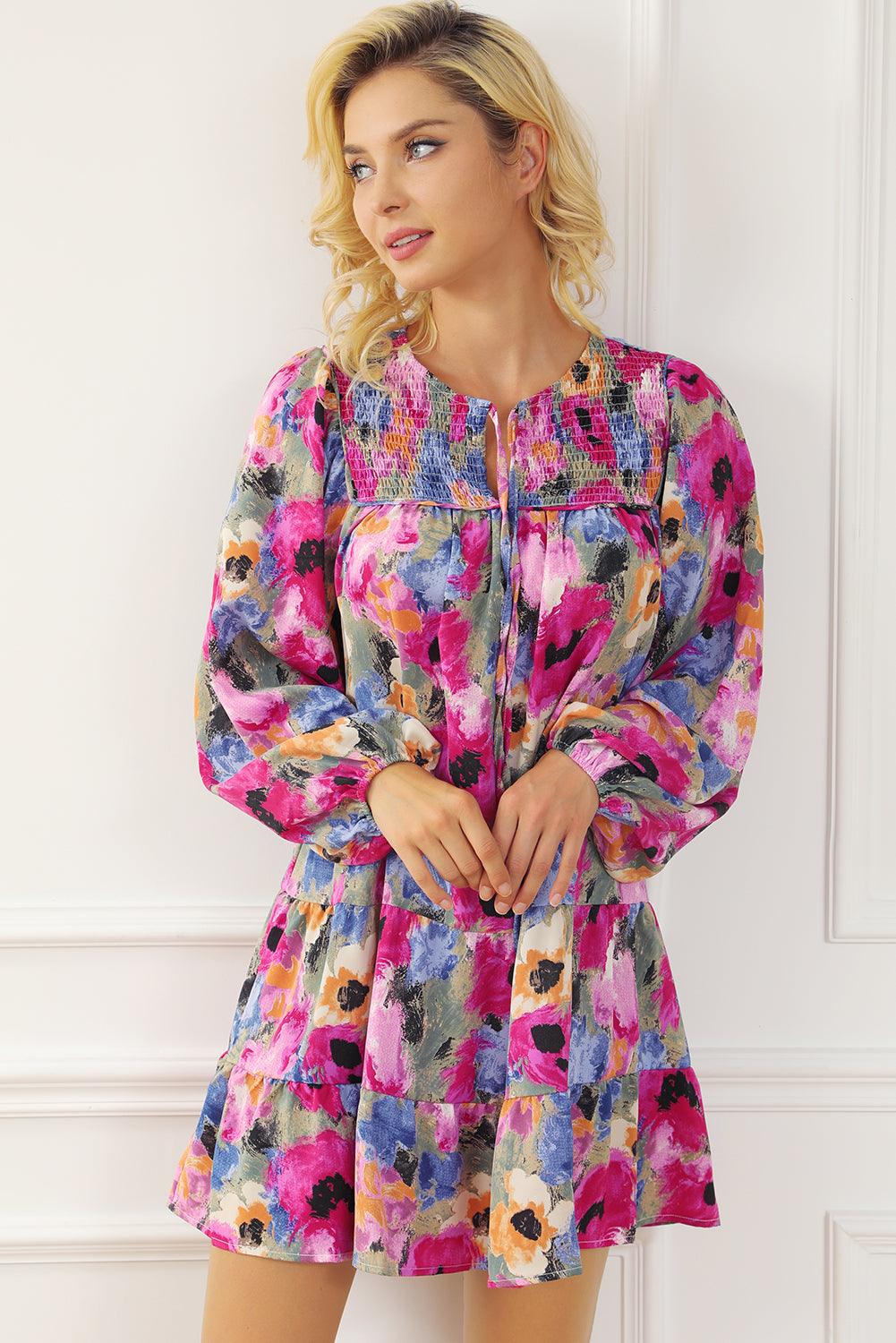 Robe à Manches Bouffantes et Col Lavallière - Robesboutique