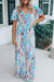 Robe Maxi Florale à Col V et Wrap - Robesboutique